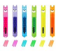 Mini Surligneurs - Legami - Teddy's Mood - Pack de 6 - Multicolore - Néon