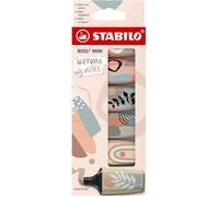 Mini surligneurs - STABILO BOSS - Naturevibes - 6 couleurs naturelles