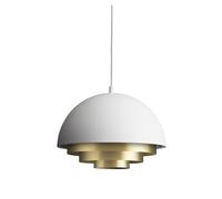 Mini Suspension Couleur Milieu Nordique Chaleureux en Laiton Blanc Mat