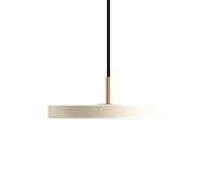Mini Suspension Umage Asteria, Blanc Perle avec Dessus en Laiton
