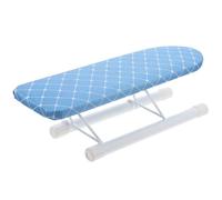 Mini Table à Repasser Pliable, Support Domestique Compact Bleu | Revêtement en Tissu et Fer, Rangement Facile, Format de Table, Appartement, Couture ou Voyage Professionnel