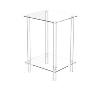 Mini table d'appoint : acrylique, structure transparente, tables d'appoint hautes, économie d'espace | Étagère de rangement multifonctionnelle, support décoratif transparent pour une utilisation dans