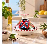 Mini Tajine Ethnique Porte Épices en Céramique Terre cuite Tunisienne - Élégance Artisanale pour la Cuisine Diam. 13 Cm 1507251402 Maroc Tunisie Ethnique du Monde