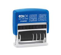 Mini-tampon dateur COLOP S120WD, texte et date en allemand, encre bleue-rouge
