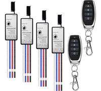 Mini-télécommande 12 V à 4 canaux avec relais (3,6-24 V CC, 5 A), portée de 50 m, pour systèmes hydrauliques de garage et commutateurs de zone
