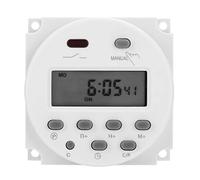 Mini Temporisateur Programmable 12V DC Écran LCD Interrupteur Horaire Relais Étanche IP67 Blanc pour Arrosage Éclairage Camping-Car Système Solaire