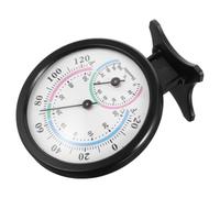 Mini Thermomètre Hygromètre Analogique Noir pour Serrage et Jardin | Plastique Robuste, Affichage à Double Échelle, Installation Facile, Surveillance des Plantes et Poulailler