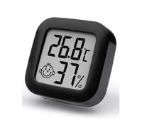 Mini Thermomètre Hygromètre Digital Intérieur Noir - Précision ±1°C, 10-99% RH, CR2032