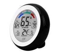 Mini Thermomètre Hygromètre Électronique Noir à Écran Tactile | Affichage Précis de L’humidité Température, Commutation ℃/℉, Usage Chambre et Serrage