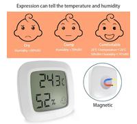 Mini thermomètre magnétique d'intérieur LCD
