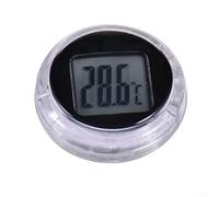 Mini thermomètre numérique pour voiture, moto, vélo électrique, intérieur | Mesure de la température extérieure étanche en plastique ABS blanc avec ruban adhésif pour un montage facile sur le tableau