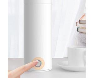 Mini thermos 3 en 1 en acier inoxydable, blanc