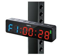Mini Timer Sport Minuteur Fitness avec Chronomètre,Countdown,Countup,Horloge,Timer Gym Portable Aimant avec Batterie，5 Niveaux de Luminosité