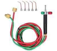 Mini torche à soudage, Gaz Bricolage, Chalumeau Oxygene Acetylene, Chalumeau de Soudage à Gaz pour Bijoux, kit de torche de soudage avec 5 embouts, pour la réparation de bijoux, les travaux man