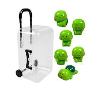 Mini Tortues En Résine Sculpture Animale Mignonne avec Petite Valise