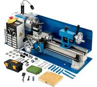 Mini-tour 550 W - Tour à métaux - 2500 t/mn - Tour d'établi - Filetage 12-52 TPI - Accessoires Incl.