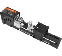 Mini tour, 7 cm x 16 cm, 24 V CC 96 W Mini outils pour tour à bois Accessoires pour fraiseuse, 7 vitesses 4220/5300/5650/6350/6660/7050/8450 tr/min, pour le bricolage, le travail du bois, le perçage d