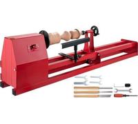 Mini-tour à bois - Tour rouge - Avec forets et kit de menuiserie