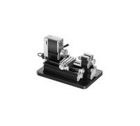 Mini Tour à Métaux Didactique 70 x 130 mm 20000 tr/min 36 W Moteur Haute Puissance, Mandrin à 3 Mâchoires, Tour à Métaux Compact