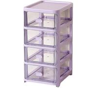 Mini tour de rangement - - 4 niveaux - Plastique - 3 tiroirs - Transparent ENEAOCT