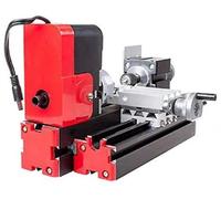 Mini-tour - Tour d'établi - Moteur 24 W - 20 000 tr/min - Prise européenne - Pour le bois, le plastique et les métaux tendres - Rose