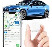 Mini Traceur GPS, 1,1 x 1,1 x 0,3 Pouces, localisateur GPS, traqueur | 0€ abonnement, sans SIM, 180j, aimant, suivi live, géo-clôtures, multi-utilisateur, historique, iOS/Android.(White,1PCS)