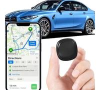 Mini Traceur GPS, 1,1 x 1,1 x 0,3 Pouces, localisateur GPS, traqueur | 0€ abonnement, sans SIM, 180j, aimant, suivi live, géo-clôtures, multi-utilisateur, historique, iOS/Android.(Black,2PCS)