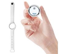Mini Traceur GPS Voiture Espion Étanche Dispositif Antivol Anti-Perte de Localisation, Avec bracelet, Anti Perte Portefeuille Smartphone Sac à Main, Rechargeable - Application iOS/Androïde (blanc)