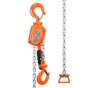 Mini-treuil à chaîne - Palan manuel - 0,5 tonne (500 kg) - Hauteur de levée de 1,4 mètre - Chaîne G80 - Acier au carbone - Vert armée