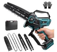 Mini tronçonneuse sans balais de 20,32 cm, avec lubrificateur automatique et tension de chaîne sans outil, compatible avec batterie Makita 18 V pour coupe du bois, sécateur de jardin