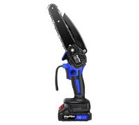Mini-tronçonneuse - Sans fil 15 cm - 21 V Li-Ion 1 300 mAh - Vitesse de chaîne 5 300 tr/min - Diamètre de coupe jusqu'à 80 mm - Chaîne en acier à haute teneur en carbone - Poignée antidérapante
