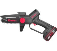 Mini-tronçonneuse sans fil Kress 20 V à une main / scie à élaguer 12 cm, 10 m/s, coffret couleur