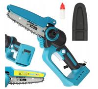 Mini tronçonneuse sans fil, mini scie sans fil, 18 V, DEDRA SAS+ALL, rail de guidage 6", moteur sans balais, construction ultra légère, épaisseur de coupe (jusqu'à 140 mm), fonctionnement sur batterie