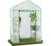 Mini Tunnel De Serre Foliagem Zwijane Drzwi Zamek 1,4X2 M 4 Étagères