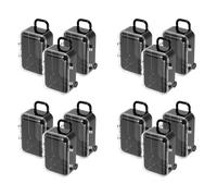 Mini Valise Boîte à Bonbons en Plastique Noir, Lot de 12 Pièces | Protection des Bonbons, Usage Mariage et Fête, Boîte Transparente Style Valise, Design Créatif