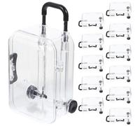 Mini Valise Ps Style 12 Pièces Boîte à Dragées Noire pour Mariage | Boîtes Présents Réutilisables, Format Portable, pour Chocolats et Petits Ornements