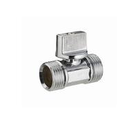 Mini vanne d'arrêt à sphère 1/4 tour double mâle M3/8 (12x17) - 4965-12L1
