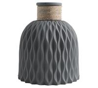 Mini vase à fleurs texturé - Système de design moderne sculpté, structure décorative en céramique durable, construction compacte conviviale pour l'écran, pièce décorative intérieure élégante | Petit