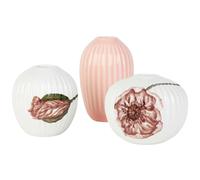 Mini vase HAMMERSHOI POPPY set de 3 pc, nude/white, Kähler