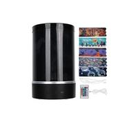 Mini veilleuse LED de chevet USB lampe de projection rechargeable cadeaux - Noir