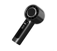 Mini ventilateur 2026 haut portable USB à affichage numérique - Petit appareil de refroidissement domestique - Refroidissement personnel (noir)