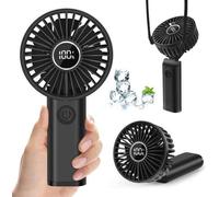 Mini-ventilateur à 6 vitesses avec batterie de 3600 mAh - ventilateur USB-C portable et silencieux
