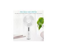 Mini ventilateur à main silencieux usb rechargeable desktop fan ventilateur de poche pour voyage,bureau et maison(blanc)