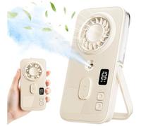 Mini Ventilateur Brumisateur Portatif À Main, Rechargeable Personne Avec 4 Vitesses & Pulvérisation D'Eau, Léger Silencieux[VV311]