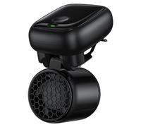 Mini ventilateur clip portable, réglable sur 3 vitesses, rechargeable par USB-C, couleur noire