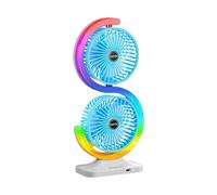 Mini Ventilateur Clipsable USB Col Flexible 3 Vitesses Avec Lumière