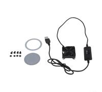 Mini ventilateur de bureau USB silencieux de 40 mm pour ordinateur portable et PC - Ventilateur de table personnel réglable à 3 niveaux avec protection en métal pour bureau, maison, voyage (noir) (B)