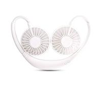 Mini Ventilateur de Cou Portable à Suspendre, veilleuse LED colorée, Chargement USB, Mini Ventilateur pour Sports de Plein air, aromathérapie, Ventilateur de Cou Suspendu, Noir (Bleu)