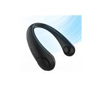 Mini ventilateur de cou USB Wafenso, Rechargeable Suspendu Portable (21.5*14.5*6.5CM)- Noir