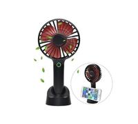 Mini ventilateur de poche USB rechargeable,Ventilateur portable avec base de téléphone,4 modes,Lumière LED pour Accueil Camping Bure